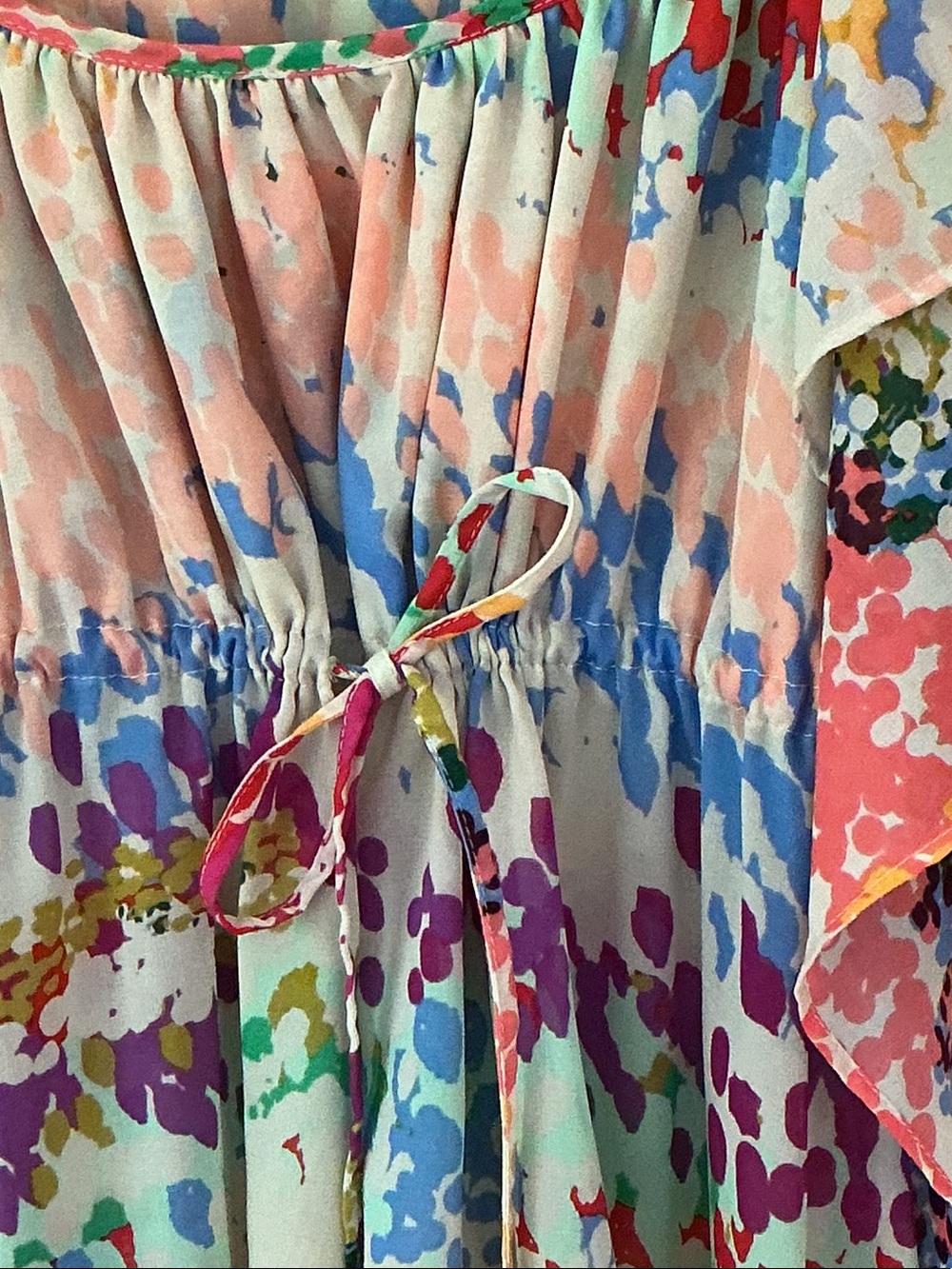 Floral Multicolor Ruffle Mini Dress - Picture 3 of 5